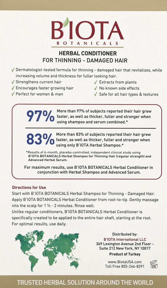 slide 2 of 5, BIOTA Botanicals Herbal Conditioner 10.1 oz, 10.1 oz