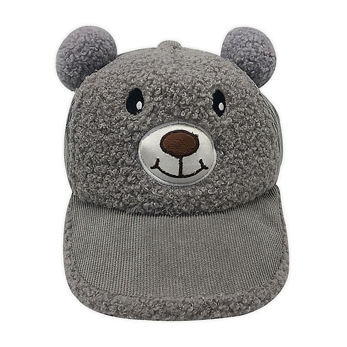 slide 1 of 1, Tiny Treasures Newborn Sherpa Bear Cap - Grey, 1 ct