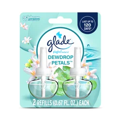 Glade PlugIns Refills Air Freshener, Dewdrop Petals, 1.34 Oz, 2 Count