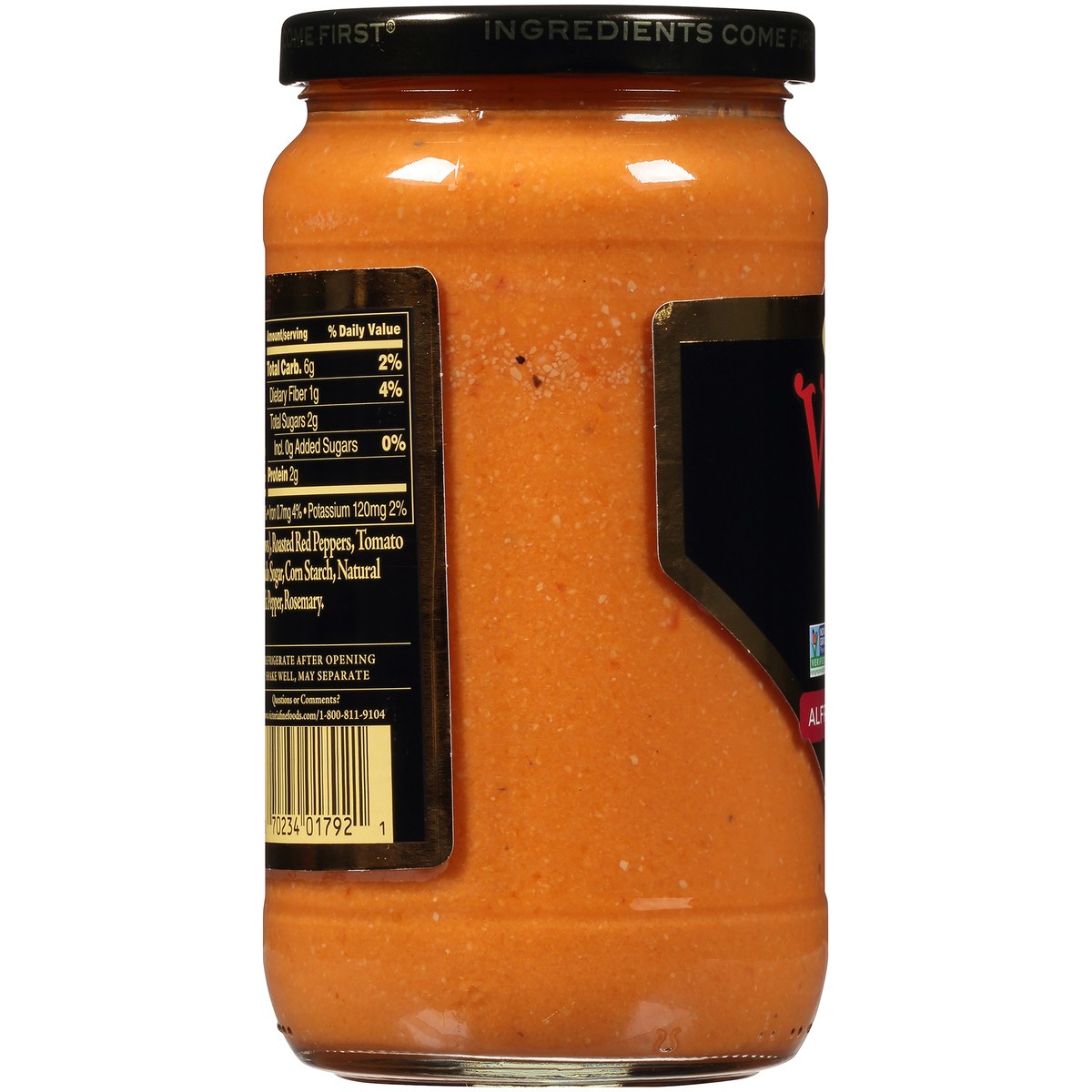 slide 3 of 7, Victoria Vegan Alfredo Red Pepper Sauce 18 oz. Jar, 18 oz