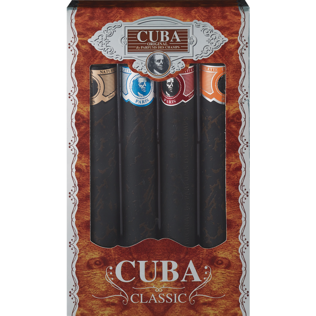 slide 1 of 1, FRAGRANCENET.COM Cuba Classic 4Pc Set 1.17Oz Ea Gold/Blue/Red/Orange, 1 ct