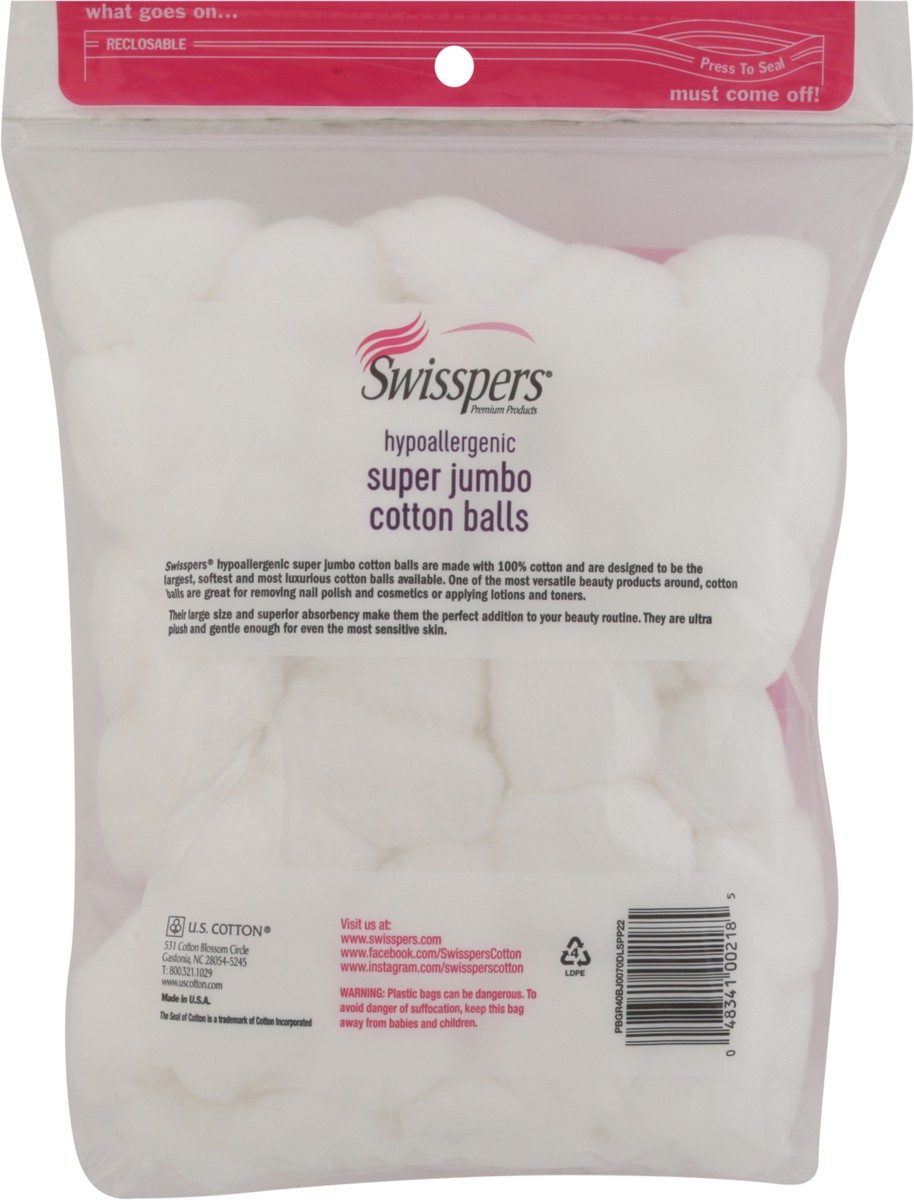 slide 5 of 12, Swisspers Super Jumbo Cotton Balls 70 ea, 70 ct