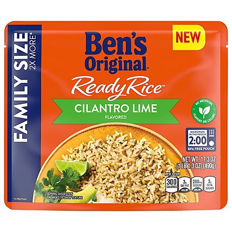 slide 1 of 1, Bens Ready Rice Cilantro Lime 17.284oz - 17.284O, 17.28 oz