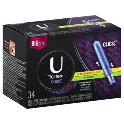 U by Kotex Click 17 Regular / 17 Super Compact Unscented Tampons