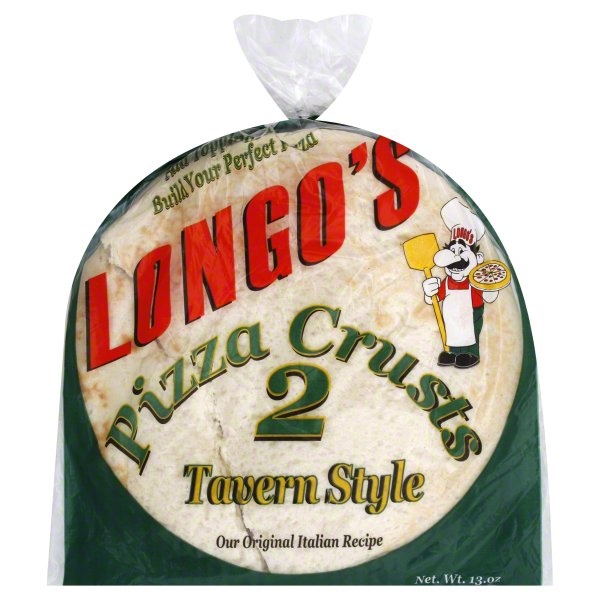 slide 1 of 1, Longo's Tavern Style Pizza Crusts, 2 ct