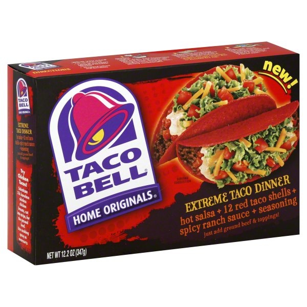slide 1 of 1, Taco Bell Extrm Taco Dinner Kit, 1 ct