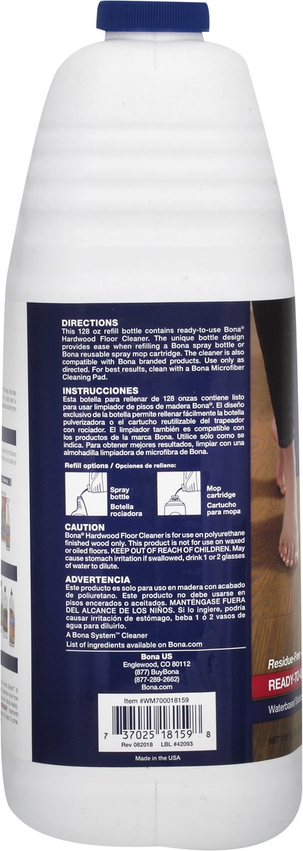 slide 3 of 8, Bona Cleaning Products Mop Refill Wood Surface Multi-Purpose Floor Cleaner Unscented, 128 oz