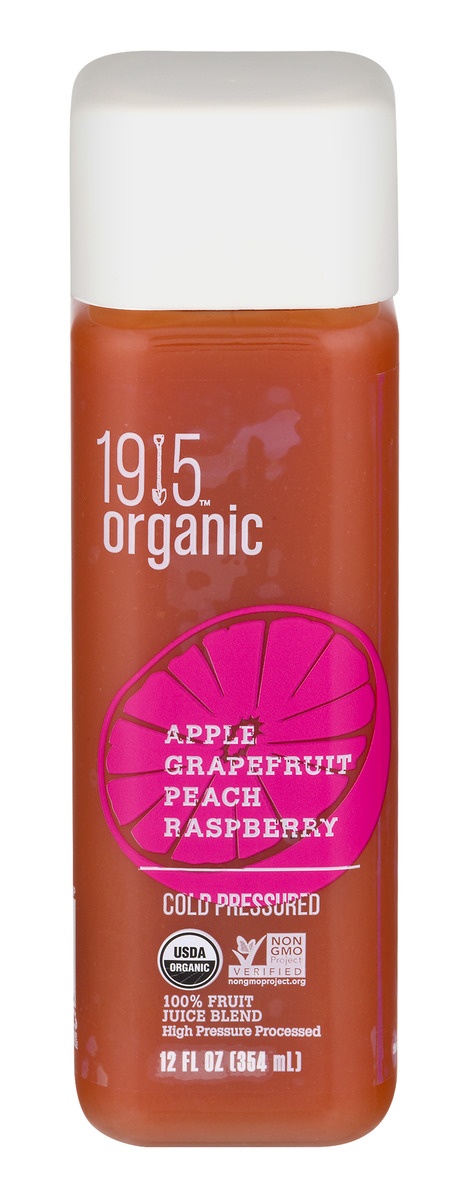 slide 1 of 1, Bolthouse Farms 1915 Apple Grapefruit Peach Raspberry Organic Cold Pressed 100% Fruit Juice Blend - 12 fl oz, 12 fl oz