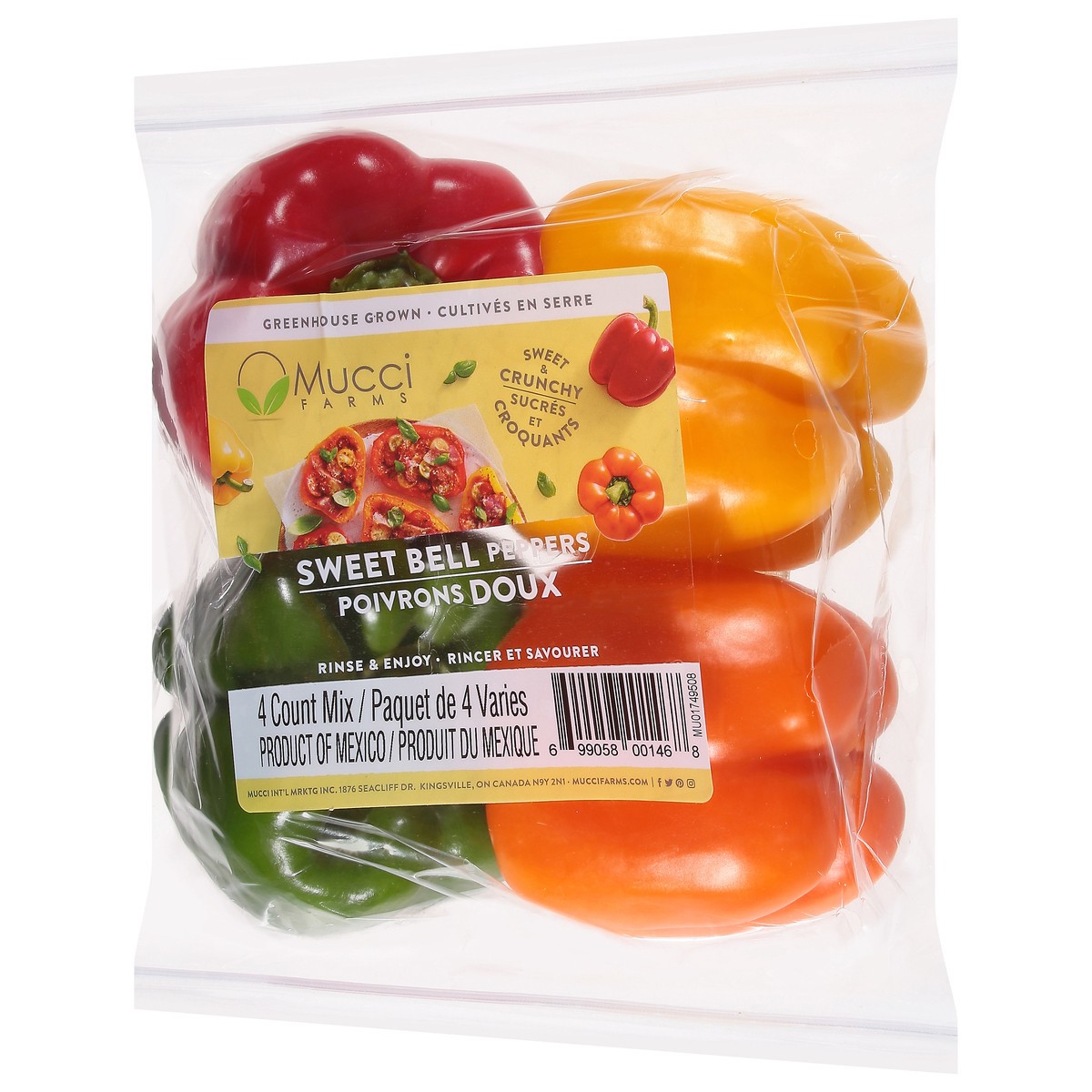 slide 3 of 11, Mucci Farms Sweet Bell Peppers 4 ea, 4 ct