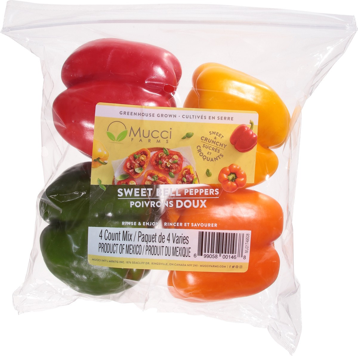 slide 9 of 11, Mucci Farms Sweet Bell Peppers 4 ea, 4 ct