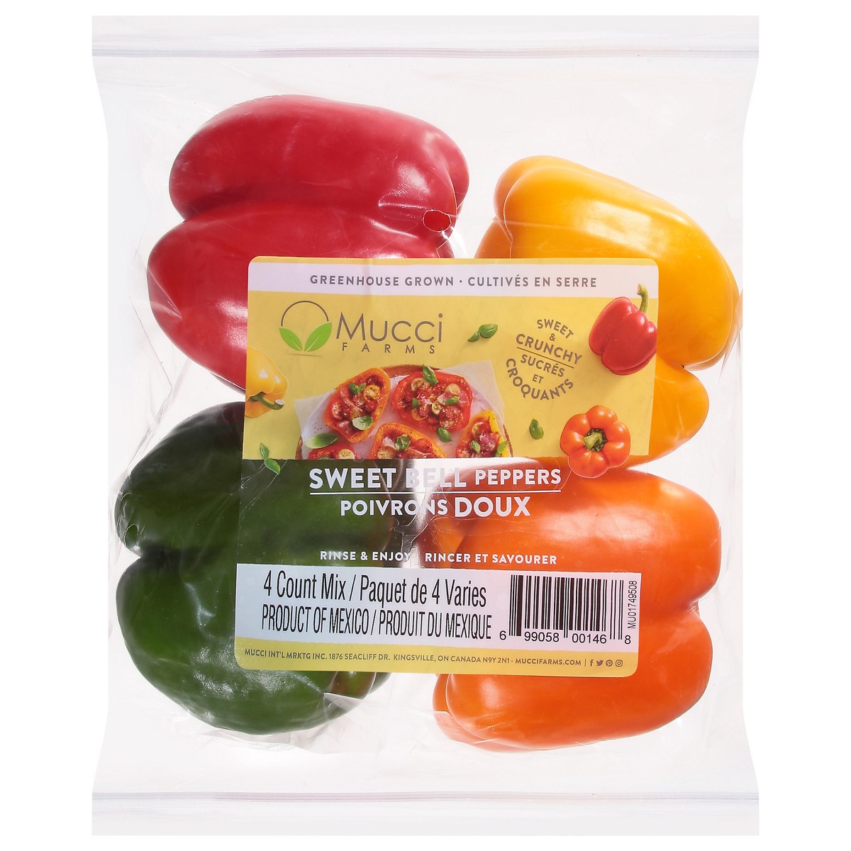 slide 10 of 11, Mucci Farms Sweet Bell Peppers 4 ea, 4 ct