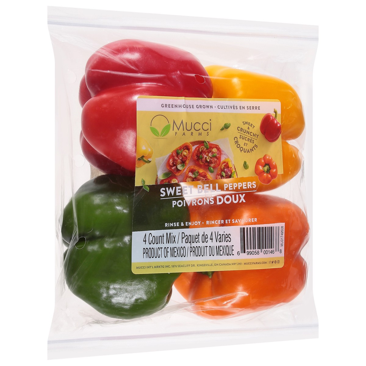 slide 6 of 11, Mucci Farms Sweet Bell Peppers 4 ea, 4 ct