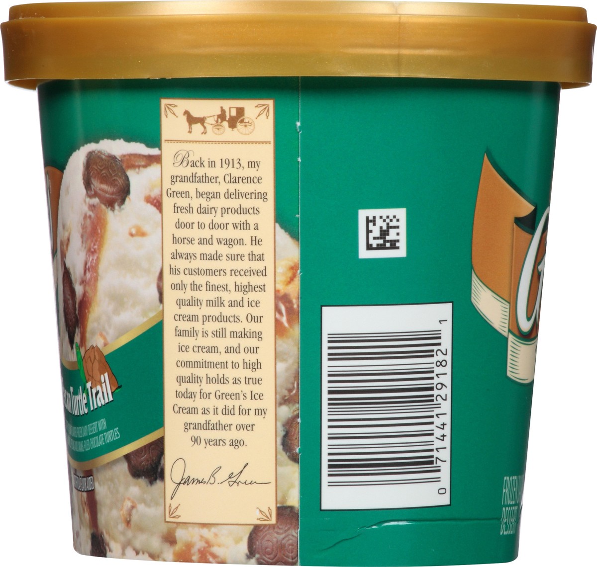 slide 4 of 10, Green's Pecan Turtle Trail Frozen Dairy Dessert, 1.5 Quarts, 1.5 qt