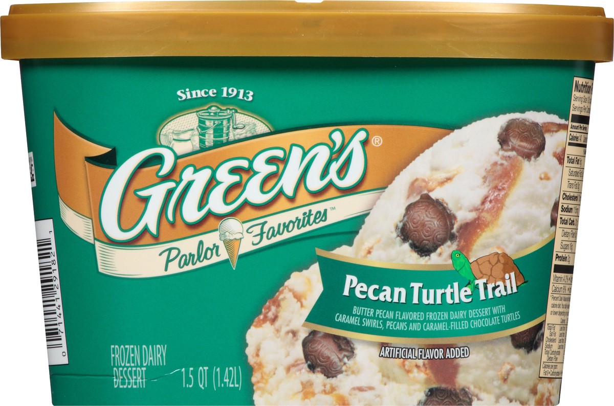 slide 6 of 10, Green's Pecan Turtle Trail Frozen Dairy Dessert, 1.5 Quarts, 1.5 qt