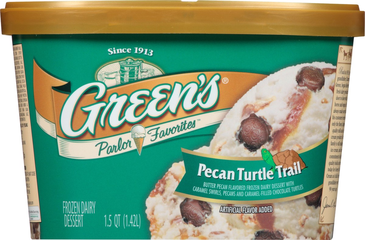 slide 5 of 10, Green's Pecan Turtle Trail Frozen Dairy Dessert, 1.5 Quarts, 1.5 qt