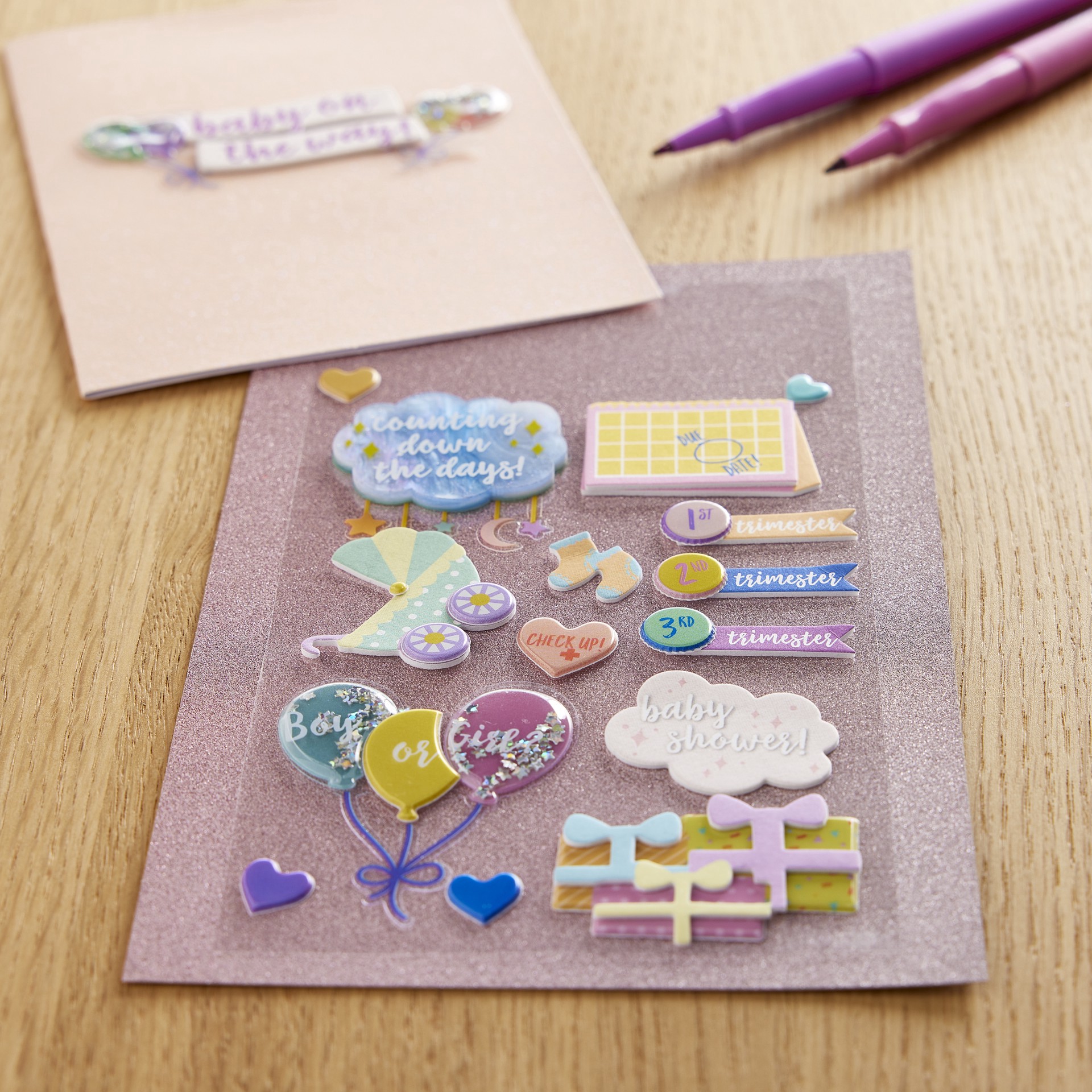 slide 2 of 3, Expecting Baby Stickers By Recollections, 3.75 in x 6.75 in