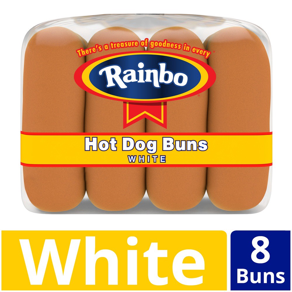 slide 2 of 9, Rainbo Cluster White Hot Dog Buns 8 Ct 12 Oz, 8 ct