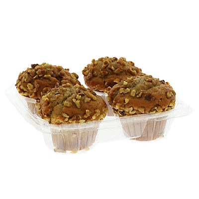 slide 1 of 1, H-E-B Kosher Banana Nut Muffins, 4 ct