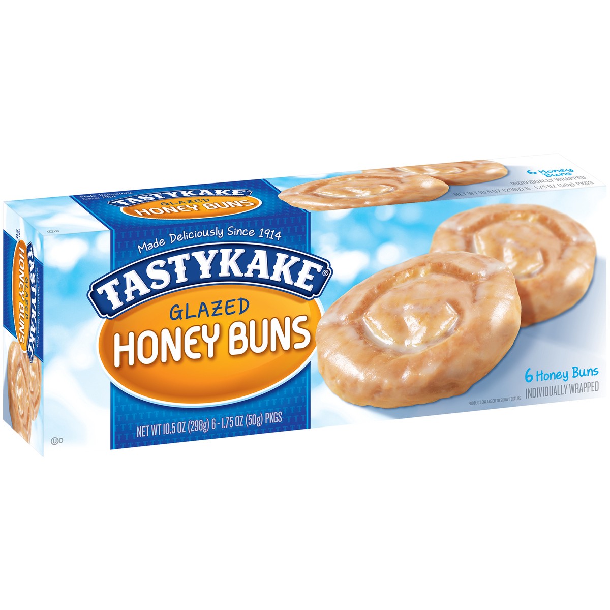 slide 10 of 11, Tastykake Glazed Honey Buns 6-1.75 oz. Packs, 6 ct