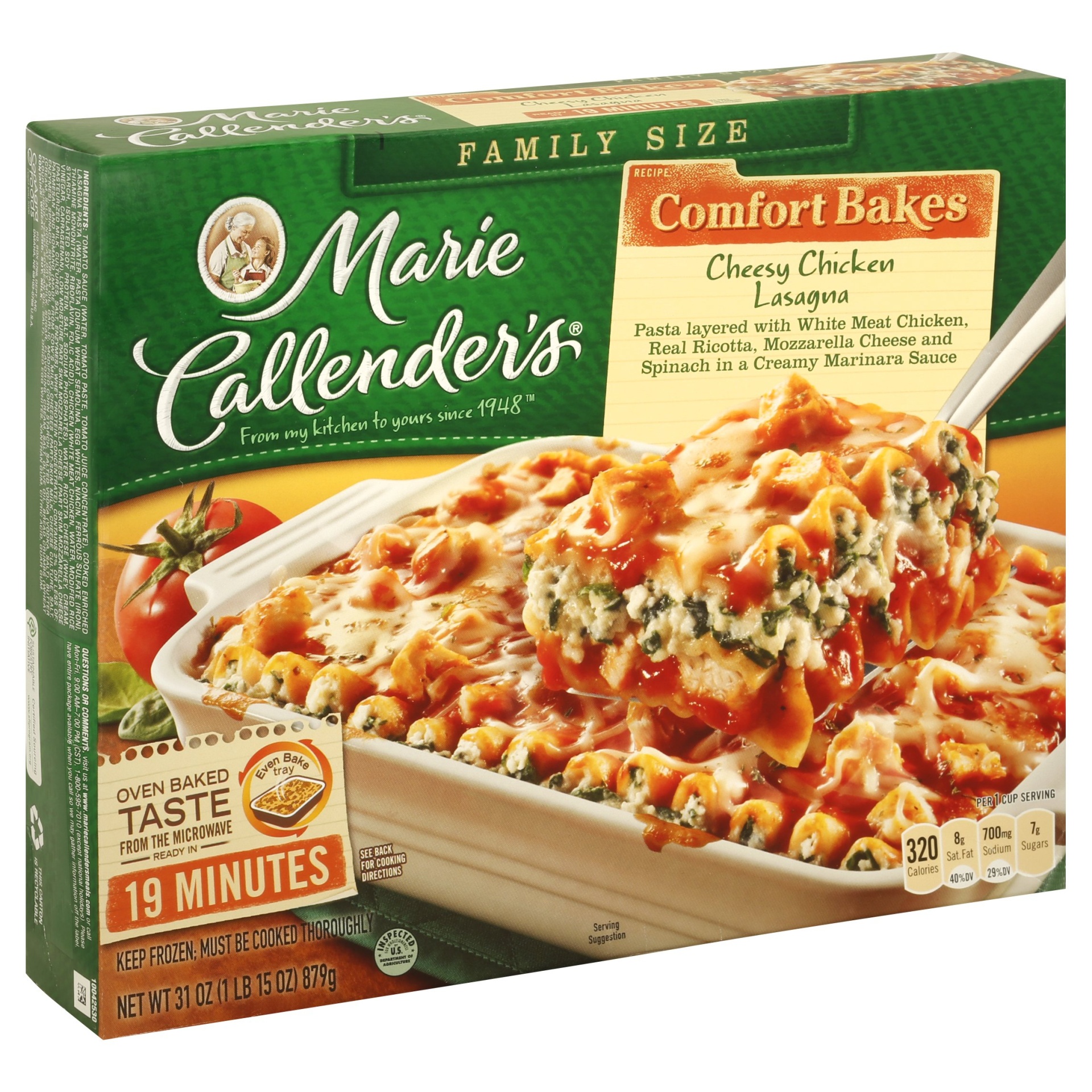 slide 1 of 4, Marie Callender's Cheesy Chicken Lasagna 31 oz, 31 oz