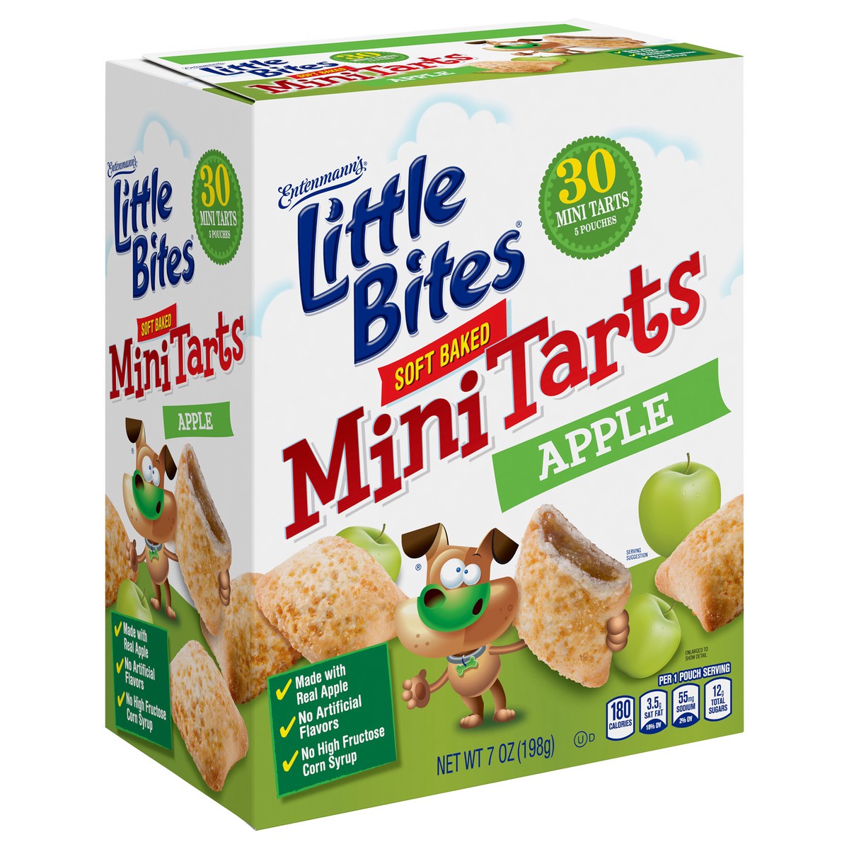 slide 8 of 8, Entenmann's Little Bites Soft Baked Mini Apple Tarts, 5 pouches per Box, 7.0 Ounces, 5 ct