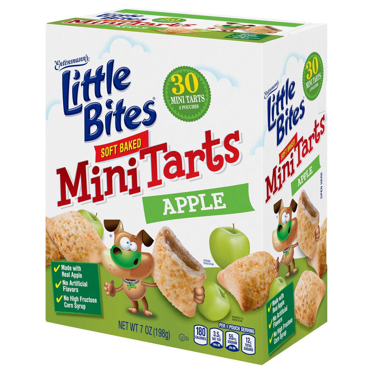 slide 2 of 8, Entenmann's Little Bites Soft Baked Mini Apple Tarts, 5 pouches per Box, 7.0 Ounces, 5 ct