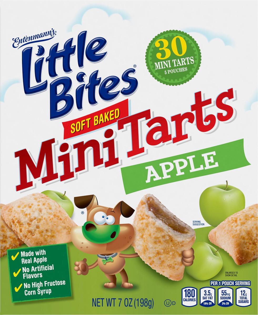 slide 7 of 8, Entenmann's Little Bites Soft Baked Mini Apple Tarts, 5 pouches per Box, 7.0 Ounces, 5 ct