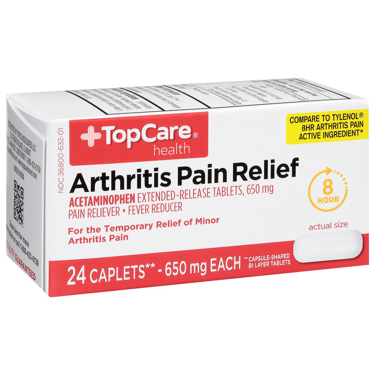 slide 9 of 9, TopCare Arthritis Relief 650Mg, 24 ct