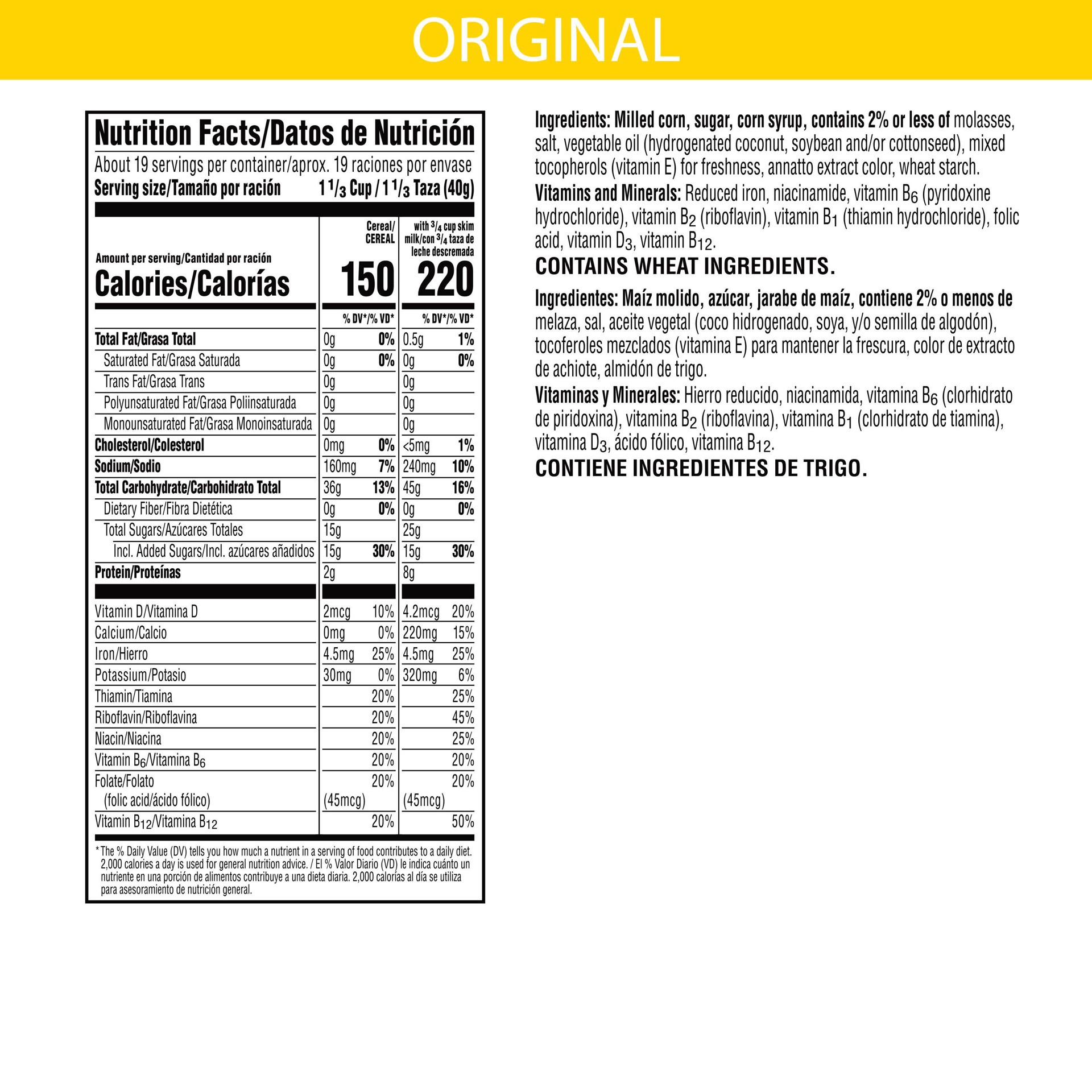 slide 2 of 5, Corn Pops Kellogg's Corn Pops Breakfast Cereal, 8 Vitamins and Minerals, Kids Snacks, Giant Size, Original, 26.6oz Box, 1 Box, 26.6 oz