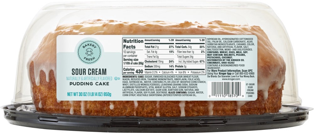 slide 3 of 5, Bakery Fresh Sour Cream Pudding Cake, 30 oz