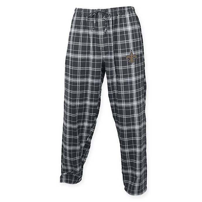 slide 1 of 1, NFL New Orleans Saints Men's Medium Flannel Plaid Pajama Pant with Left Leg Team Logo, 1 ct