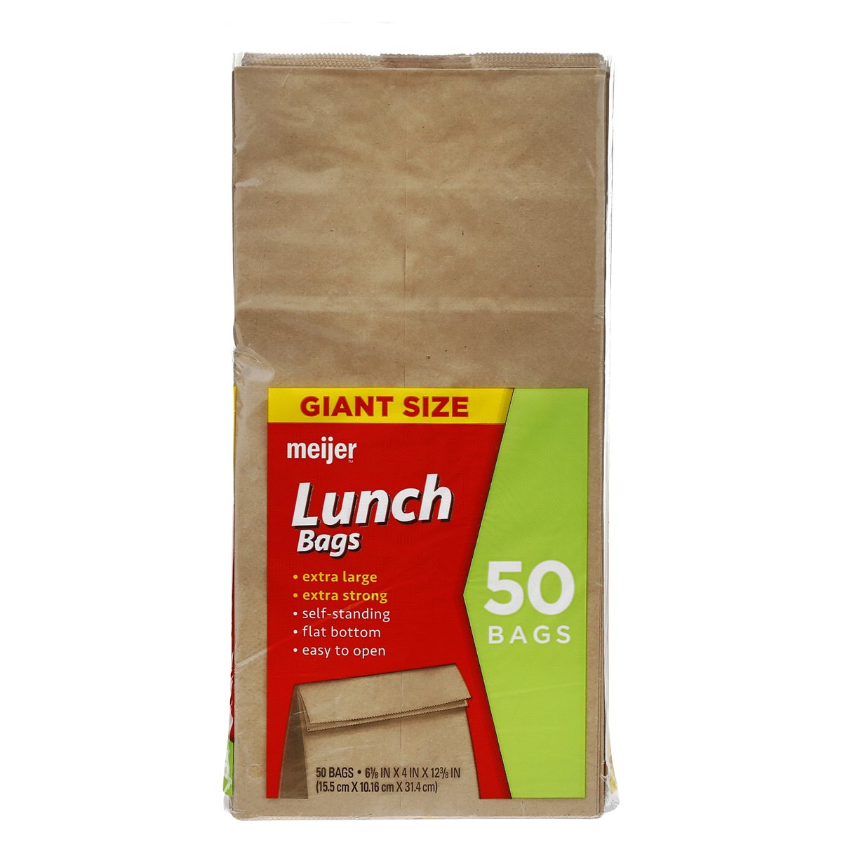 slide 1 of 2, Meijer Lunch Bags, Giant, 50 ct