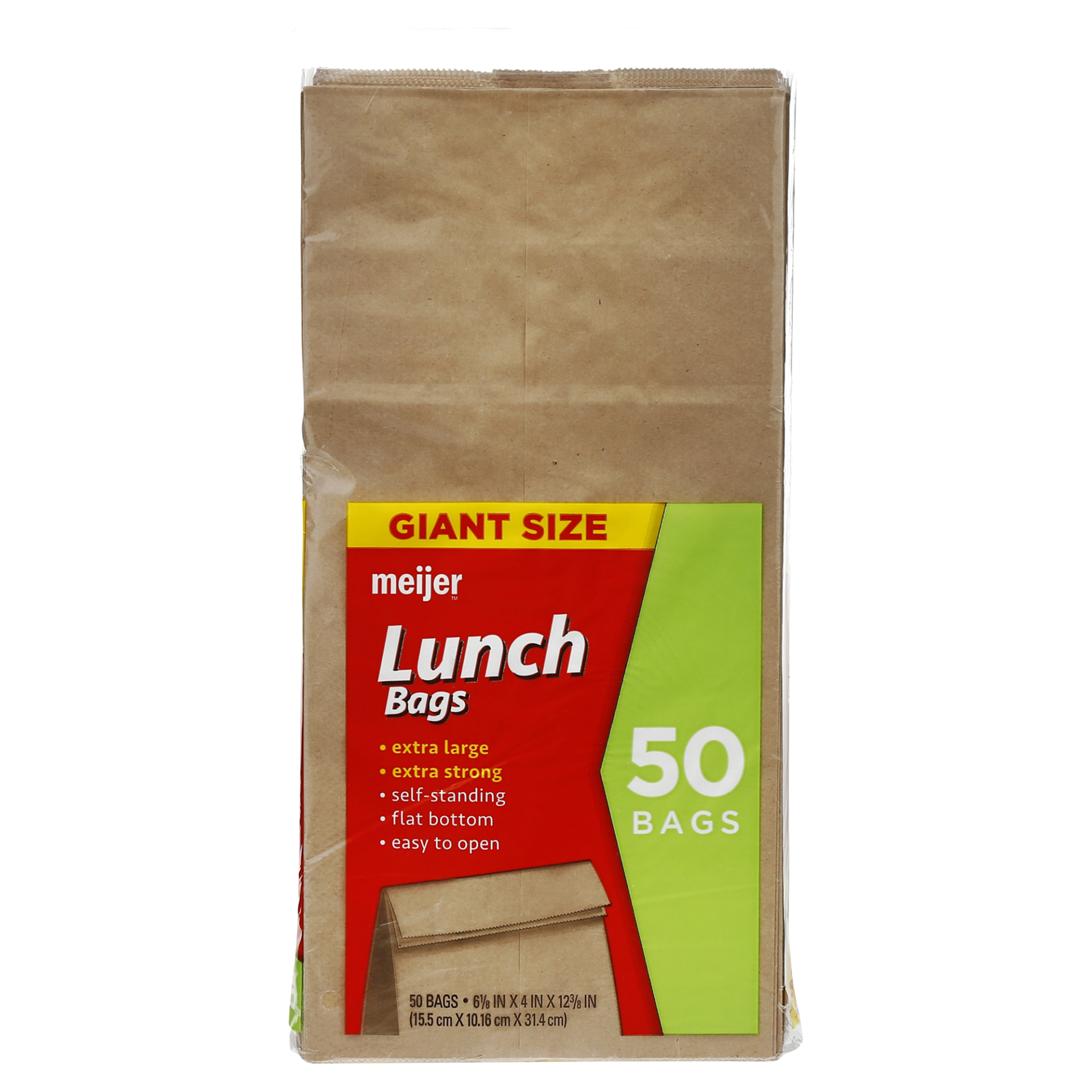 slide 1 of 5, Meijer Lunch Bags, Giant, 50 bags, 50 CT     