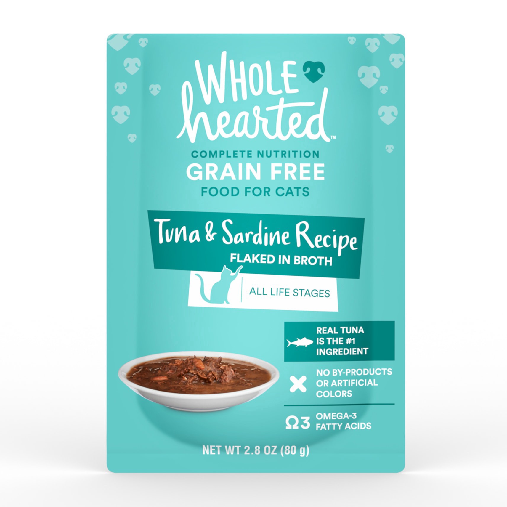 slide 1 of 1, WholeHearted Whd-Cat 2.8z Pch Tna & Sard, 1 ct