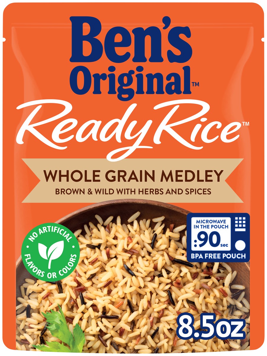 slide 6 of 13, Ben's Original Ben´s Original READY RICE WHOLE GRAIN MEDLEY, Brown & Wild pouch, 8.5 oz