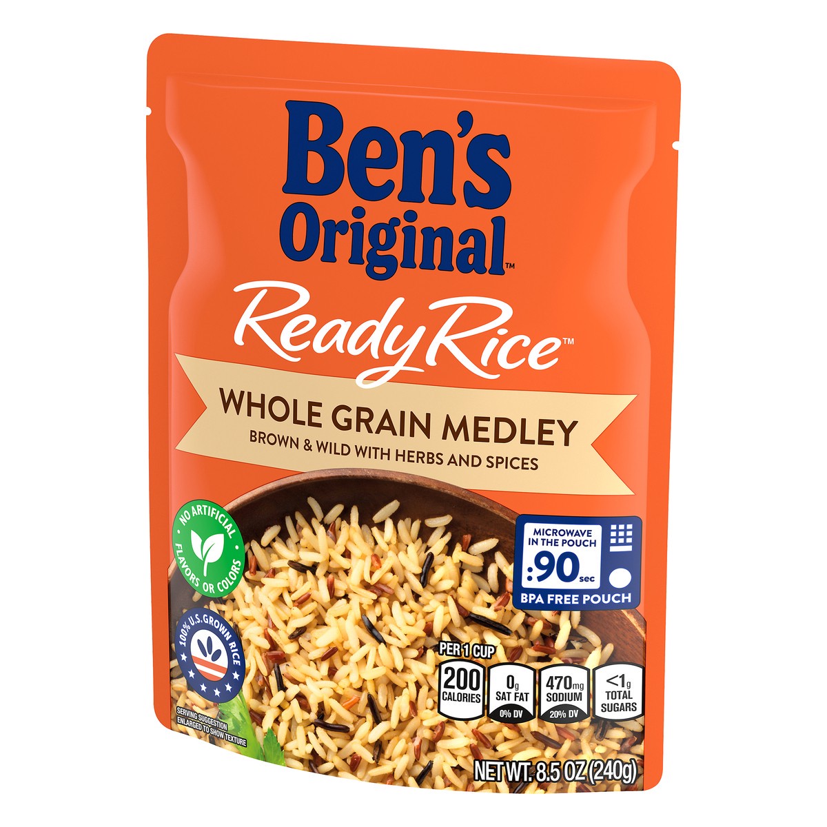 slide 3 of 13, Ben's Original Ben´s Original READY RICE WHOLE GRAIN MEDLEY, Brown & Wild pouch, 8.5 oz