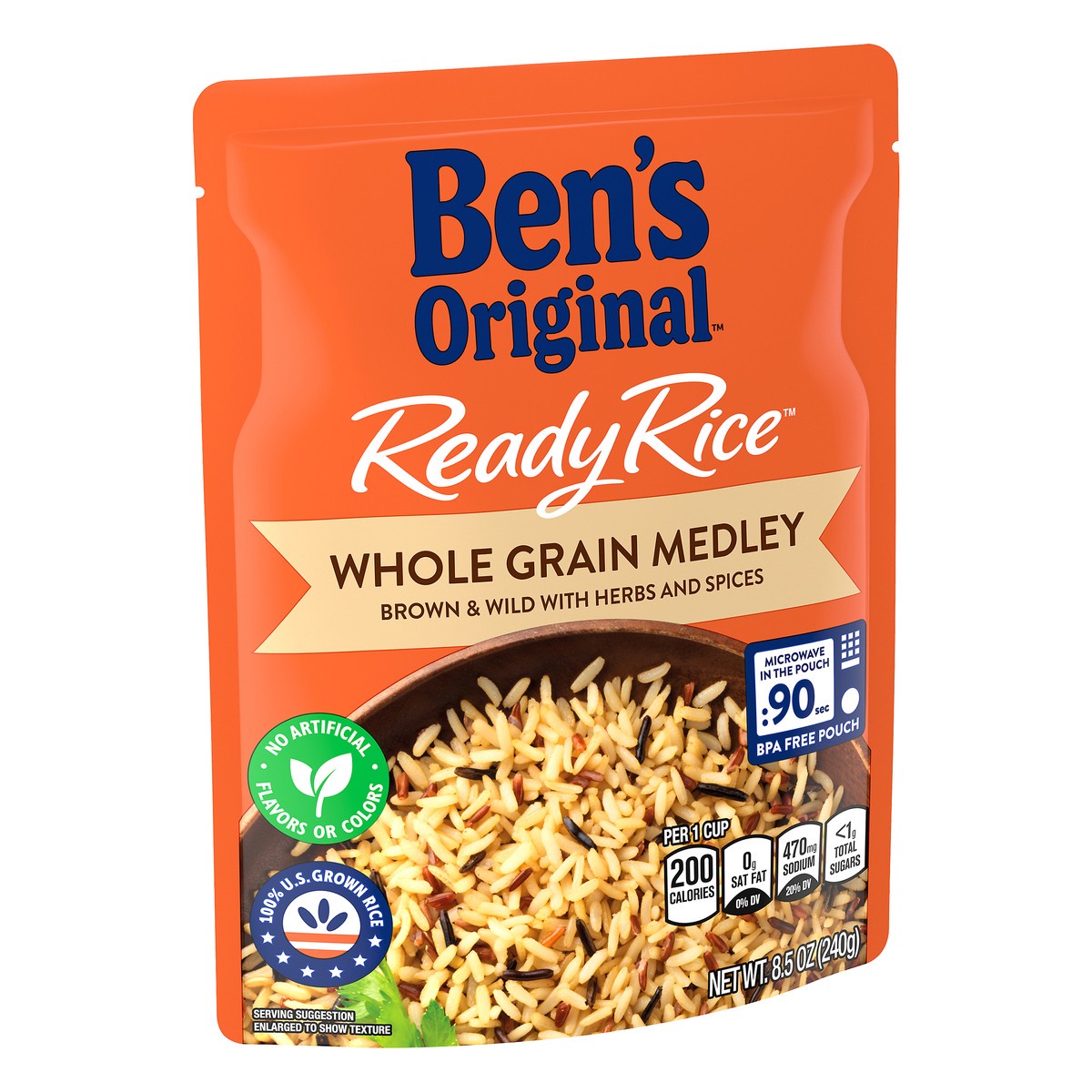 slide 11 of 13, Ben's Original Ben´s Original READY RICE WHOLE GRAIN MEDLEY, Brown & Wild pouch, 8.5 oz