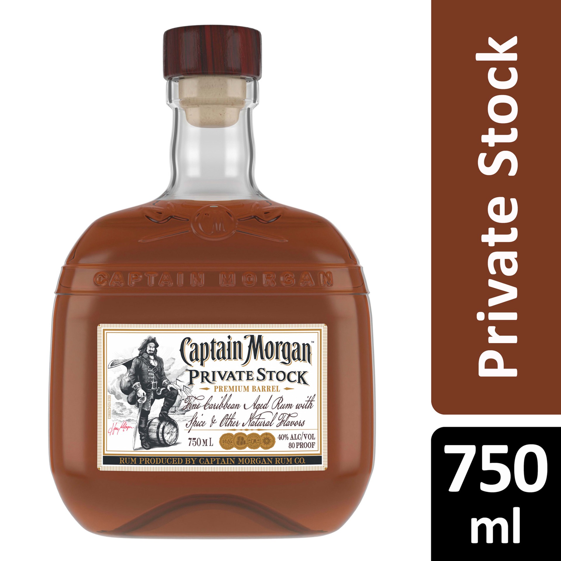 slide 1 of 3, Captain Morgan Private Stock Rum, 750 mL, 750 ml
