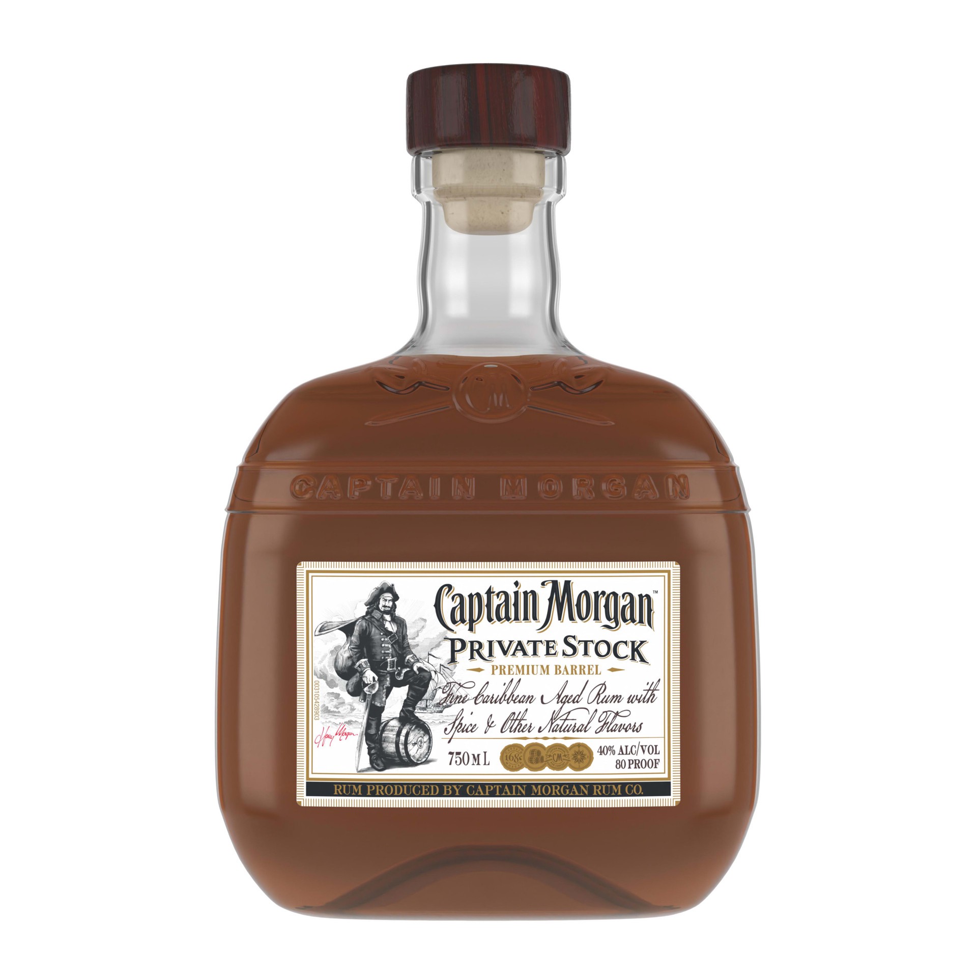slide 1 of 3, Captain Morgan Private Stock Spiced Rum, 750 ml