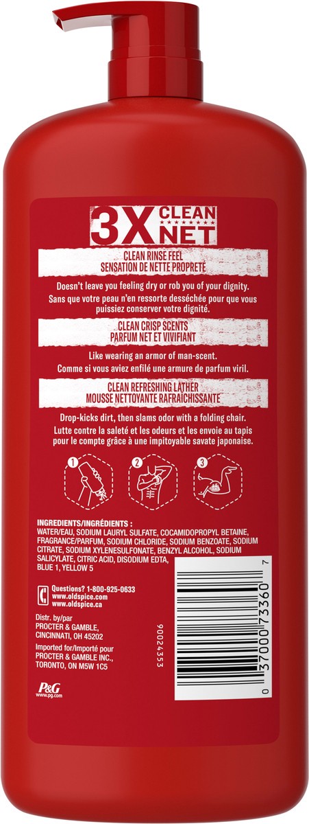 slide 3 of 3, Old Spice High Endurance Body Wash for Men, Pure Sport Scent, 33.4 FL OZ (987 mL), 33.40 fl oz