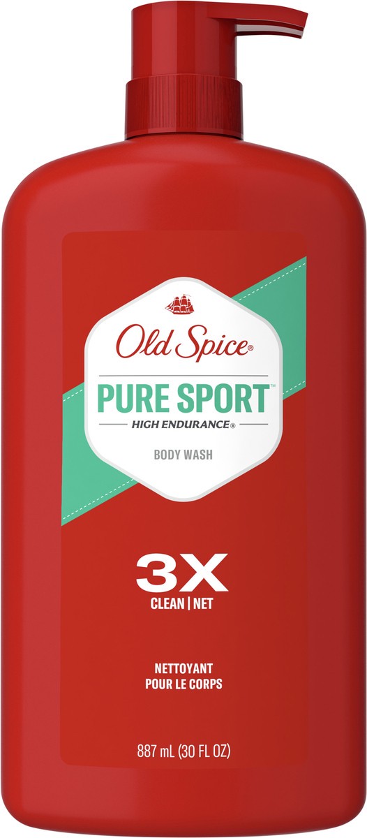 slide 2 of 3, Old Spice High Endurance Body Wash for Men, Pure Sport Scent, 33.4 FL OZ (987 mL), 33.40 fl oz