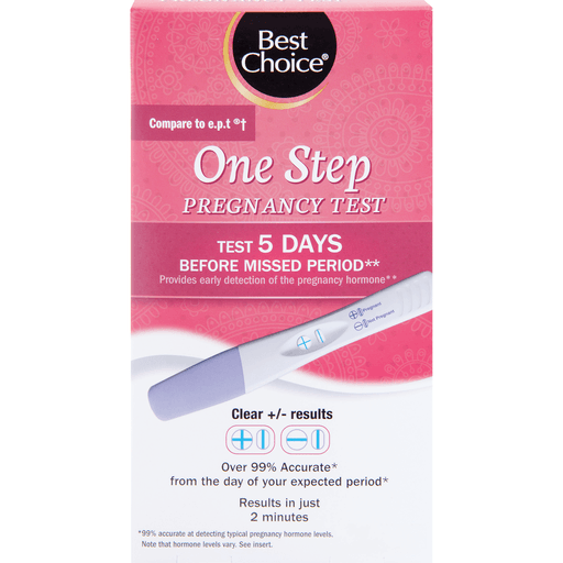 slide 1 of 1, Best Choice One Step Pregnancy Test Kit, 1 ct