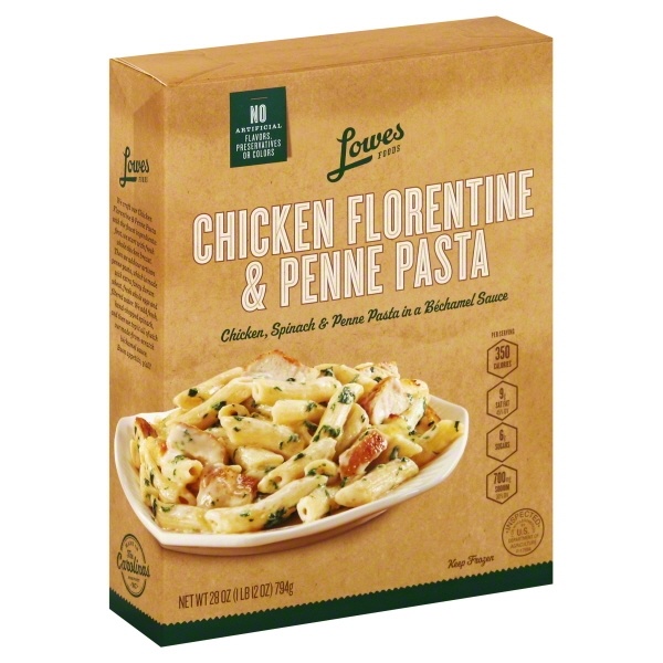 slide 1 of 1, Lowes Foods Chicken Florentine/Penne Pasta, 28 oz