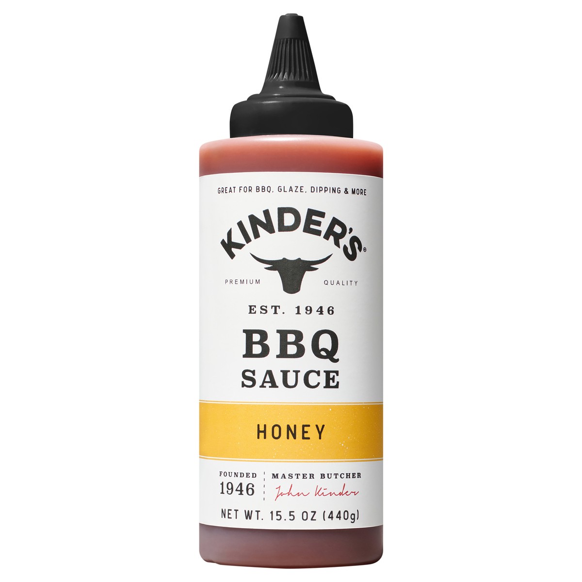 slide 1 of 6, Kinder's Honey Bbq Sauce, 15.5 fl oz