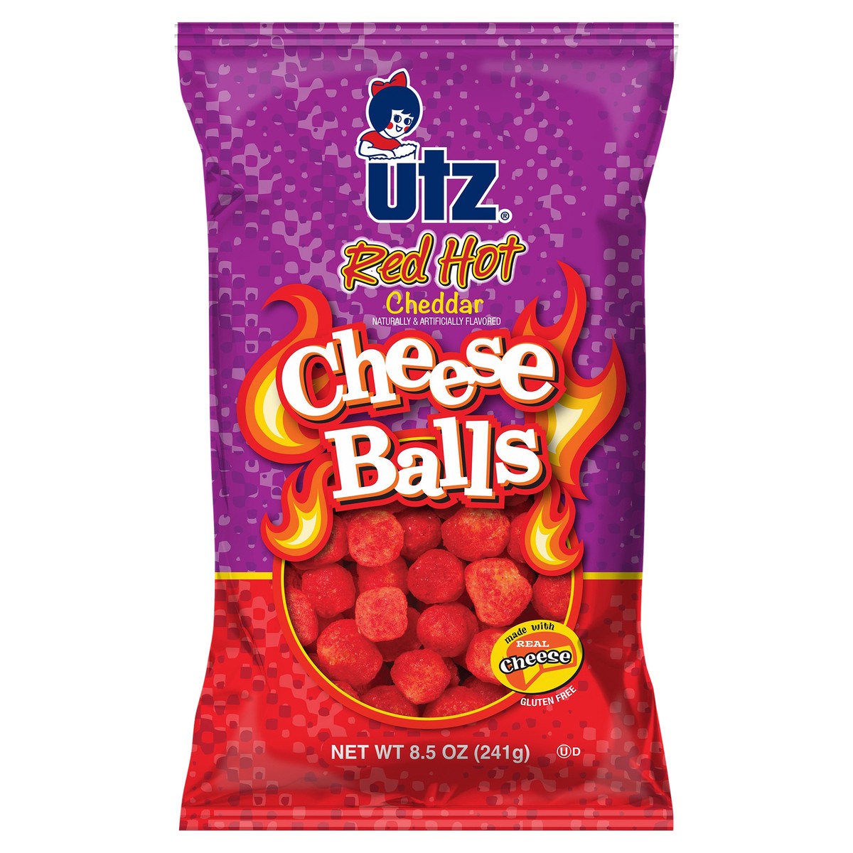 slide 2 of 9, Utz 8.5 oz Utz Red Hot Cheddar Cheese Balls, 8.5 oz