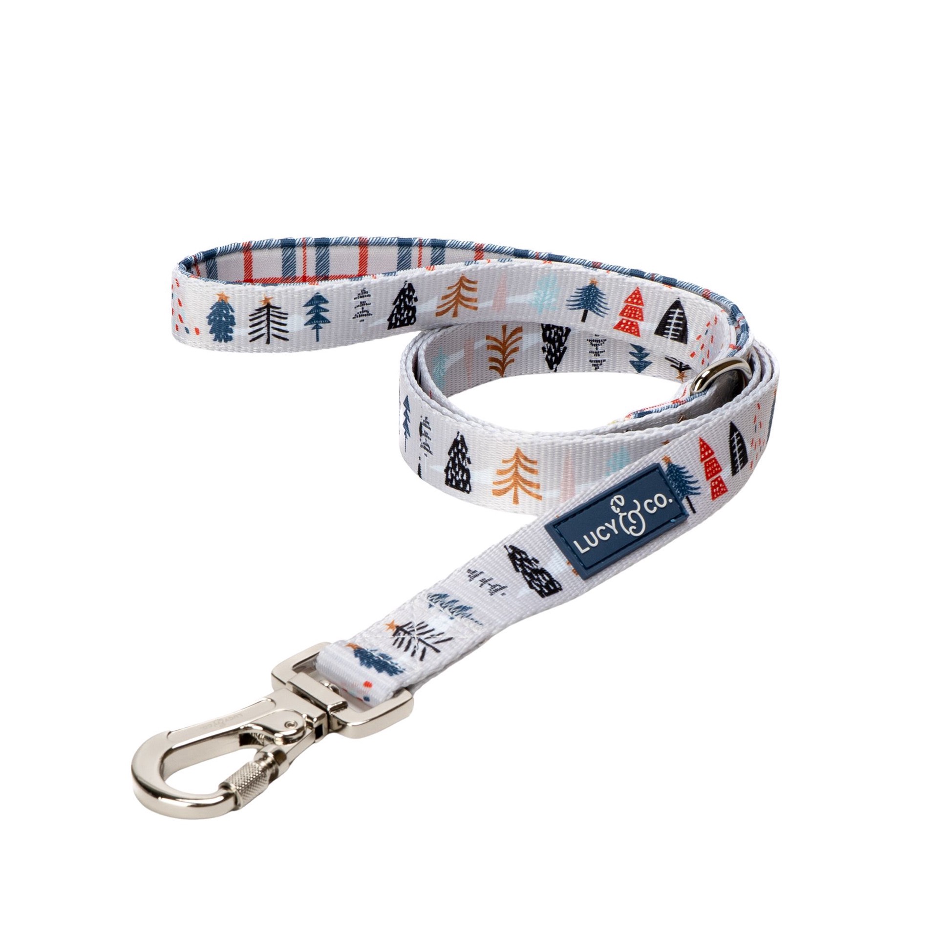 slide 1 of 1, Lucy & Co. Holiday Coming To Town Dog Leash: 5-ft long, 5 ft