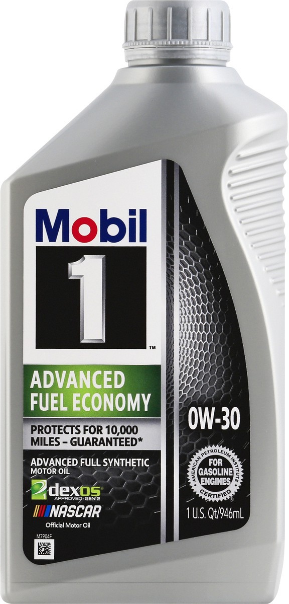 slide 10 of 10, Mobil 1 Advanced Fuel Economy 0W-30 Motor Oil 1 qt, 1 qt