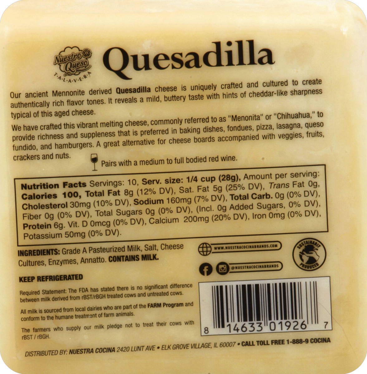 slide 5 of 10, Nuestro Queso Cheese 10 oz, 10 oz