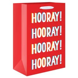 American Greetings Hooray Red Medium Gift Bag