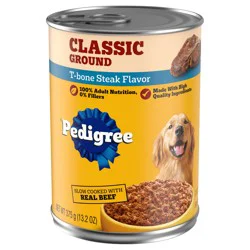 Pedigree Chopped Ground Dinner T-Bone Steak Flavor Food for Dogs 13.2 oz